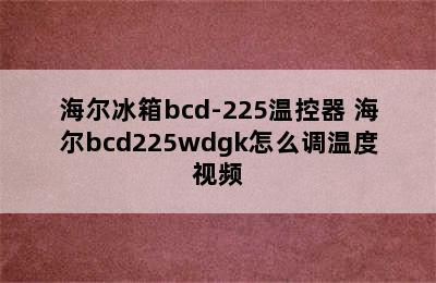 海尔冰箱bcd-225温控器 海尔bcd225wdgk怎么调温度视频